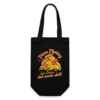 Like Cooking But Needs Skill Pizza Pizza Tray - Gift Bag for Bottles - black - Front