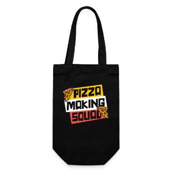 Pizza Making Squad Pizzablech Pizzaofen Pizza - Geschenkbeutel für Flaschen - Schwarz - Vorne