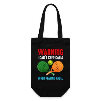 Avertissement Je ne peux pas rester calme quand je joue au padel - Sac à bouteille - noir - Devant