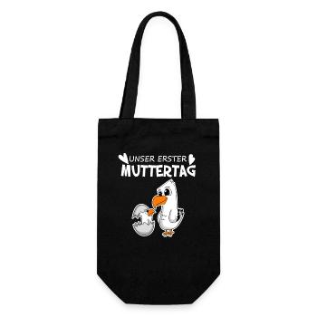 Muttertag - erster Muttertag Geschenk - Geschenkbeutel für Flaschen - Schwarz - Vorne