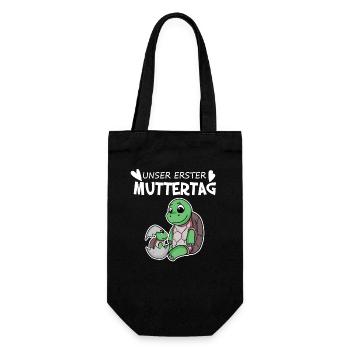 Muttertag - erster Muttertag Geschenk - Geschenkbeutel für Flaschen - Schwarz - Vorne