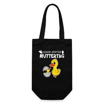 Muttertag - erster Muttertag Geschenk - Geschenkbeutel für Flaschen - Schwarz - Vorne