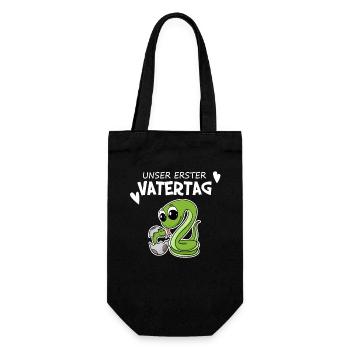 Vatertag - erster Vatertag Geschenk - Geschenkbeutel für Flaschen - Schwarz - Vorne