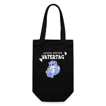 Vatertag - erster Vatertag Geschenk - Geschenkbeutel für Flaschen - Schwarz - Vorne