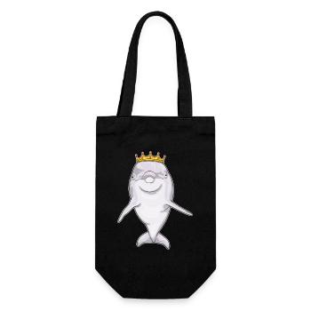 Couronne de dauphin - Sac à bouteille - noir - Devant
