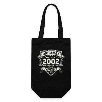 21st Birthday Man Original May Vintage 2002 - Gift Bag for Bottles - black - Front