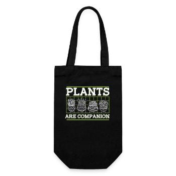 Plants Are Companion Allotment Garden Allotment Garden - Gift Bag for Bottles - black - Front