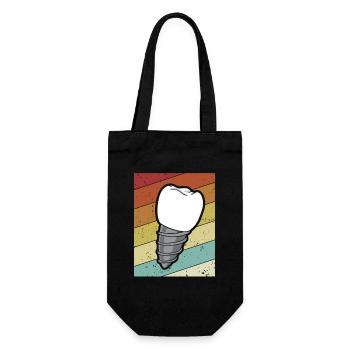 Retro Dental Technical Assistant Dental Laboratory - Gift Bag for Bottles - black - Front