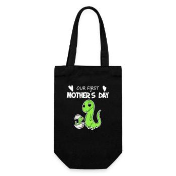 Muttertag - erster Muttertag Geschenk - Geschenkbeutel für Flaschen - Schwarz - Vorne