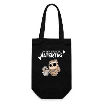 Vatertag - erster Vatertag Geschenk - Geschenkbeutel für Flaschen - Schwarz - Vorne