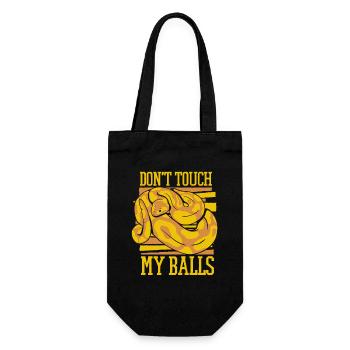 Don't Touch My Balls Schlange Python Banana Ball - Geschenkbeutel für Flaschen - Schwarz - Vorne