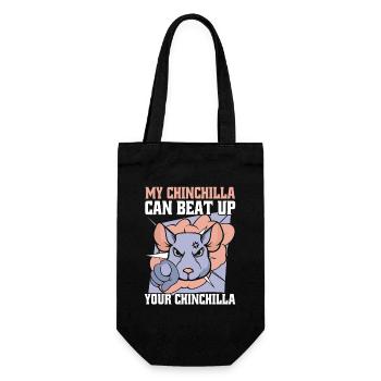 My Chinchilla Can Beat Up Your Chinchilla Breeder - Gift Bag for Bottles - black - Front