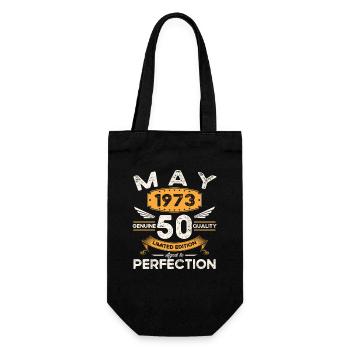 50. Geburtstag Mann Mai Jahrgang 1973 Legendär - Geschenkbeutel für Flaschen - Schwarz - Vorne