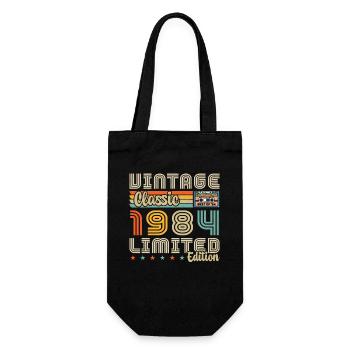 Jahrgang Jahrgang 1984 Geburtstagsgeschenk - Geschenkbeutel für Flaschen - Schwarz - Vorne