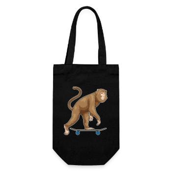 Monkey Skater Skateboard - Gift Bag for Bottles - black - Front