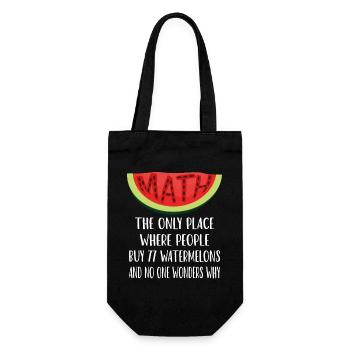 Mathématiques et pastèques amusants - Sac à bouteille - noir - Devant