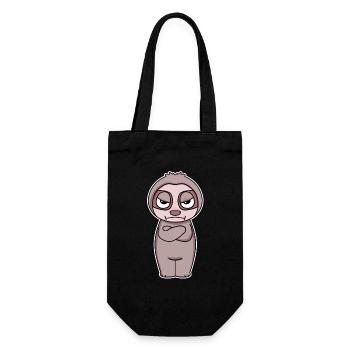 No Desire - Sloth - Crossed Arms - Gift Bag for Bottles - black - Front