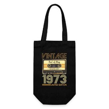 50 Birthday Man Woman Cassette Mai 1973 - Sac à bouteille - noir - Devant