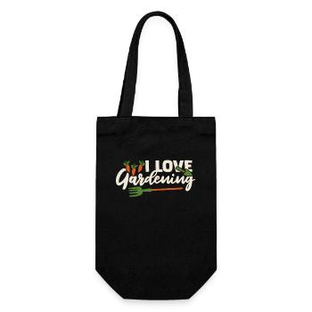 I Love Gardening Allotment Garden Horticulture Gardener - Gift Bag for Bottles - black - Front
