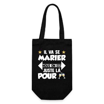 Humour EVG Cadeau Futur Marié Garçon Mariage Team - Sac à bouteille - noir - Devant
