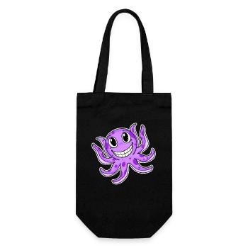 Calmar poulpe - Sac à bouteille - noir - Devant