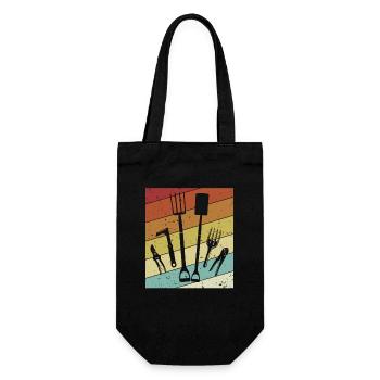 Retro allotment garden horticulture allotment garden - Gift Bag for Bottles - black - Front