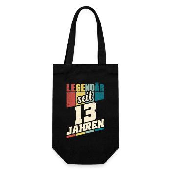 13. Geburtstag Legendär Seit 13 Jahren Legende 13 - Geschenkbeutel für Flaschen - Schwarz - Vorne