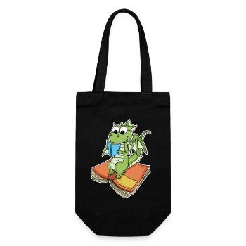 Books Dragon Dragon - Gift Bag for Bottles - black - Front