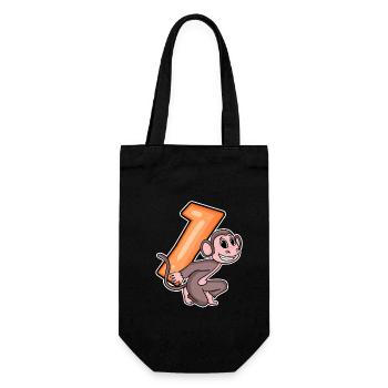 1 Birthday 1 Year Old with Animal Motif - One - Gift Bag for Bottles - black - Front