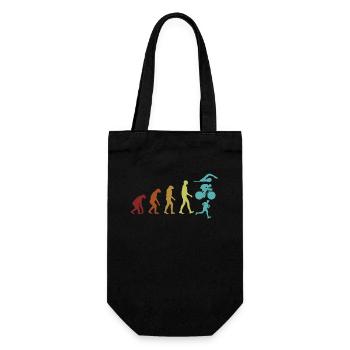 Triathlon Evolution Triathlet Training Profi - Geschenkbeutel für Flaschen - Schwarz - Vorne