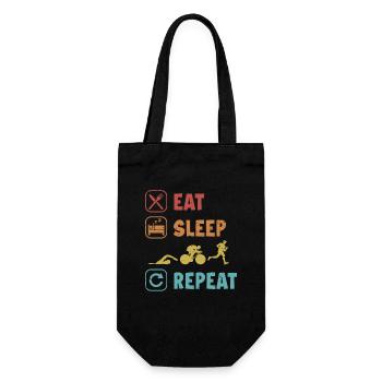 Eat Sleep Swim Ride Run Repeat Training Triathlete - Gift Bag for Bottles - black - Front