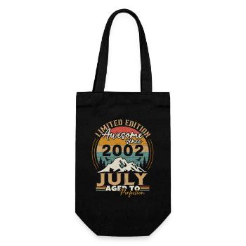 Vintage né en juillet 2002 cadeau d’anniversaire - Sac à bouteille - noir - Devant