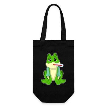 Frog Clinical Thermometer - Gift Bag for Bottles - black - Front
