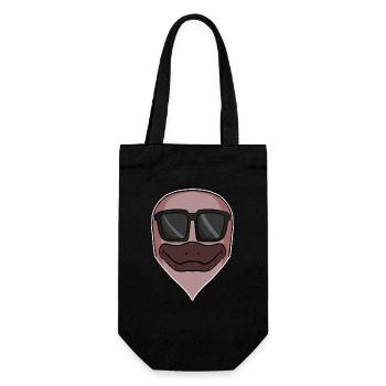 cooles Schnabeltier mit Sonnenbrille - Geschenkbeutel für Flaschen - Schwarz - Vorne