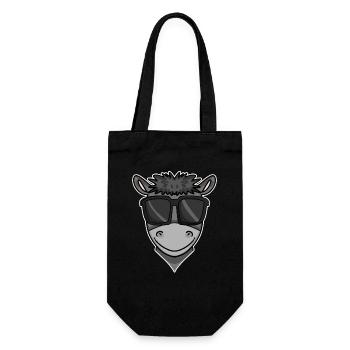 Cool donkey with sunglasses - Gift Bag for Bottles - black - Front