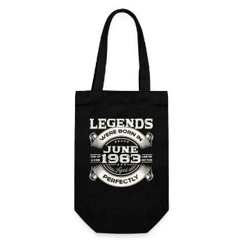 40th Birthday Man Original June Vintage 1983 - Sac à bouteille - noir - Devant