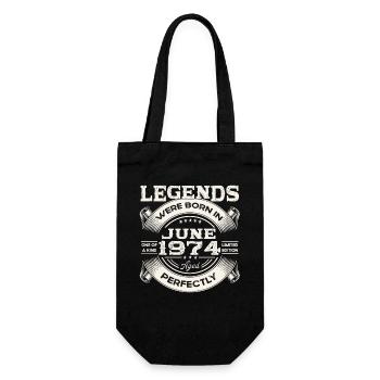 49ème Anniversaire Homme Original Juin Vintage 1974 - Sac à bouteille - noir - Devant