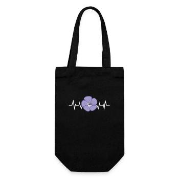Pétale de fleur pourpre - Sac à bouteille - noir - Devant