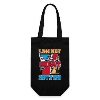 I'm Not Great But I TRI Training Triathlon Bike - Gift Bag for Bottles - black - Front