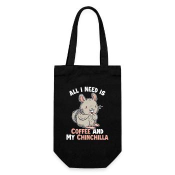 Coffee and my Chinchilla Longtail Longhair - Gift Bag for Bottles - black - Front