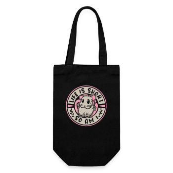 Life Is Short So Am I Shorttail Longtail - Gift Bag for Bottles - black - Front