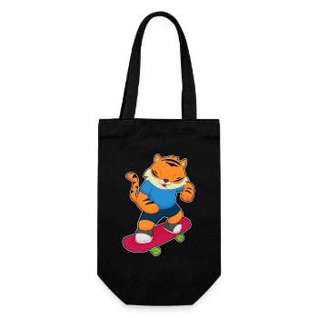 Tiger Skater Skateboard - Gift Bag for Bottles - black - Front