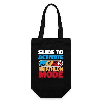 Slide To Activate Triathlon Mode Triathlet Profi - Geschenkbeutel für Flaschen - Schwarz - Vorne