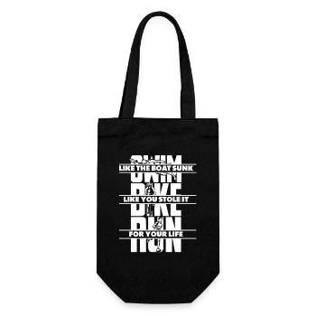 Swim Bike Run Triathlon Bike Triathlete Training - Gift Bag for Bottles - black - Front