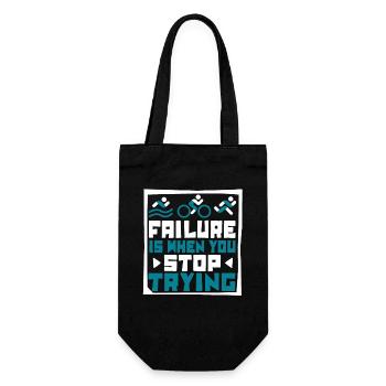 Failure Is When You Stop Trying Triathlete - Gift Bag for Bottles - black - Front