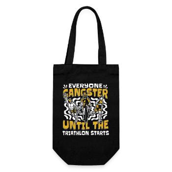 Everyone Gangster Until The Start Training Profi - Geschenkbeutel für Flaschen - Schwarz - Vorne