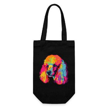 Poodle Dog Colorful - Gift Bag for Bottles - black - Front