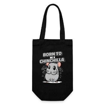 Né pour être un chinchilla à queue courte longue queue - Sac à bouteille - noir - Devant