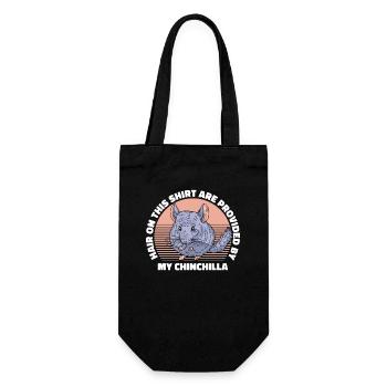 Hairs Are Provided By My Chinchilla Shorttail - Gift Bag for Bottles - black - Front