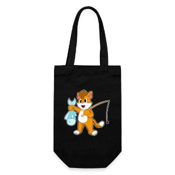 Cat Angler Fish Fishing - Gift Bag for Bottles - black - Front